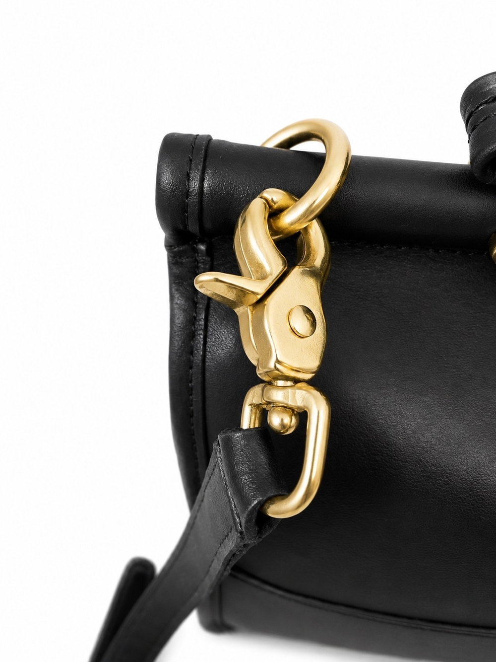 *****SOLD***** Coach Black Leather Turnlock Satchel - Picture 9 of 16